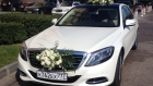 Аренда автомобиля на свадьбу Мерседес S222 белый с водителем в СПб